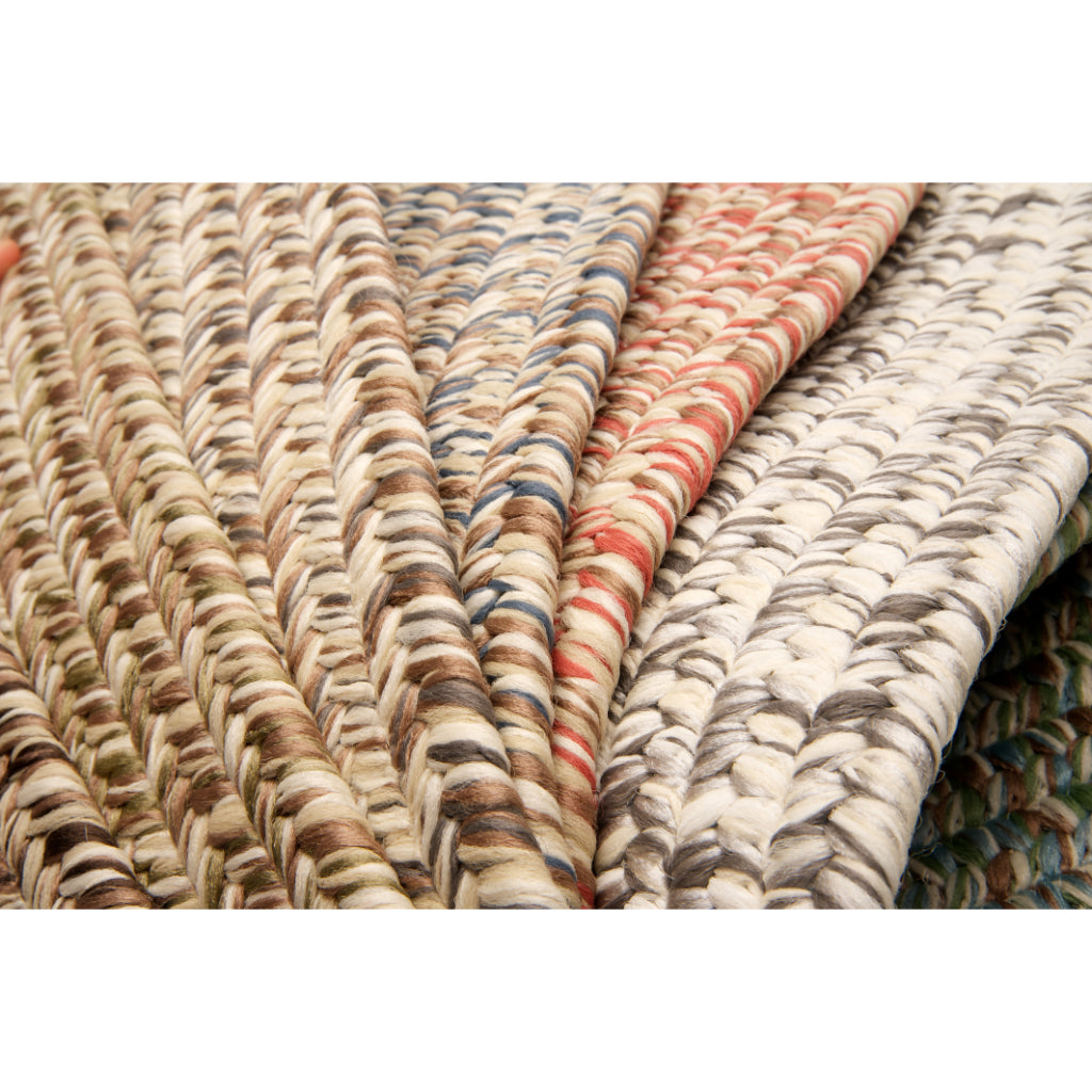 Colonial Mills Corsica Multicolor Indoor / Outdoor Square Area Rug - Stain &amp; Fade Resistant Rug with Brown &amp; Red Braided Design