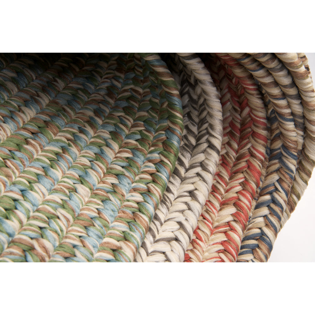 Colonial Mills Corsica Multicolor Indoor / Outdoor Square Area Rug - Stain &amp; Fade Resistant Rug with Brown &amp; Red Braided Design