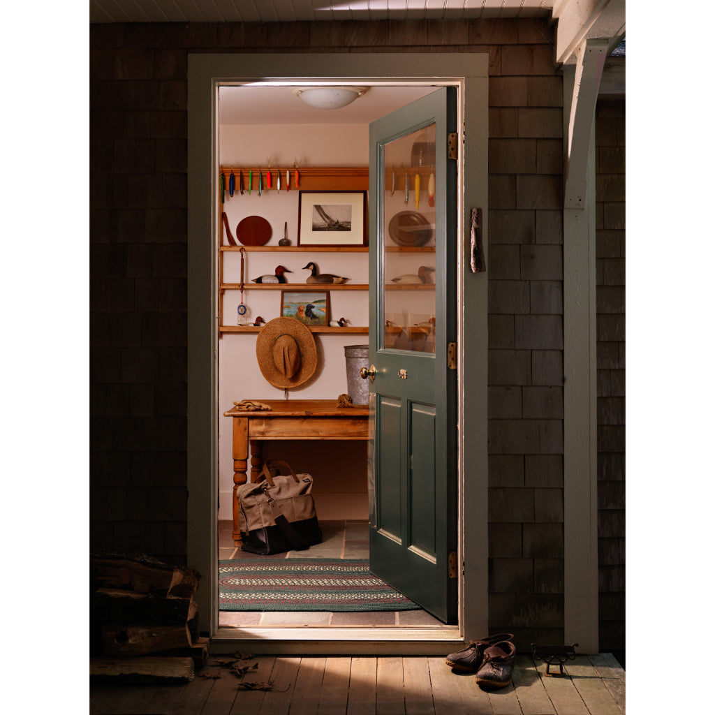 Colonial Mills Deerfield Multicolor Oval Indoor / Outdoor Area Rug - Stain &amp; Fade Resistant Handmade Rug with Beige Border