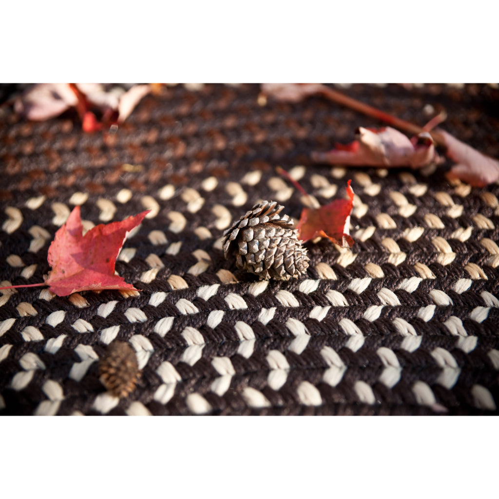 Colonial Mills Deerfield Multicolor Oval Indoor / Outdoor Area Rug - Stain &amp; Fade Resistant Handmade Rug with Beige Border