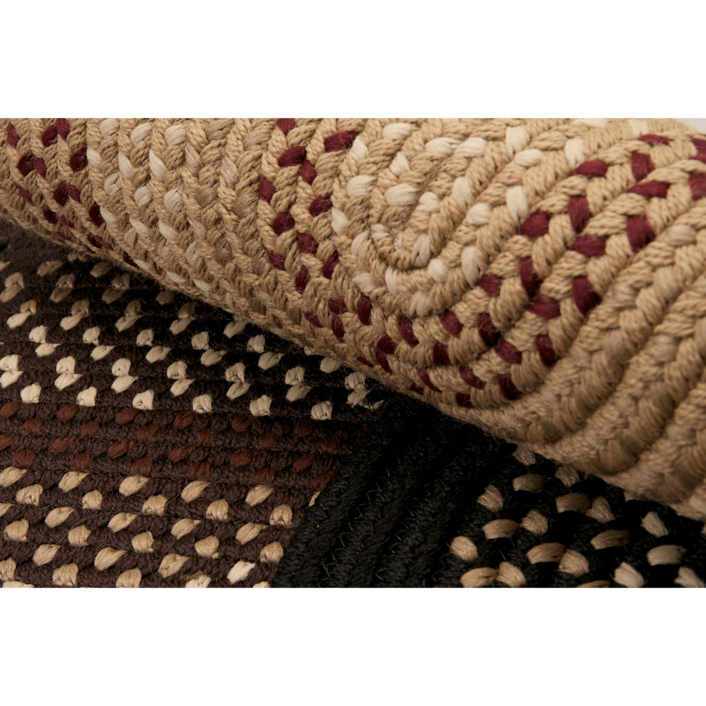 Colonial Mills Deerfield Multicolor Oval Indoor / Outdoor Area Rug - Stain &amp; Fade Resistant Handmade Rug with Beige Border