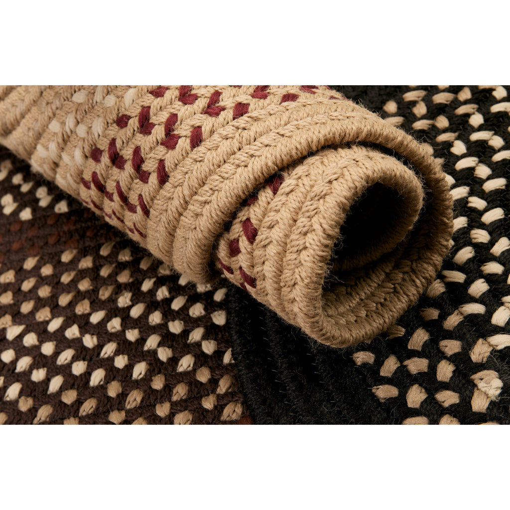 Colonial Mills Deerfield Multicolor Oval Indoor / Outdoor Area Rug - Stain &amp; Fade Resistant Handmade Rug with Beige Border