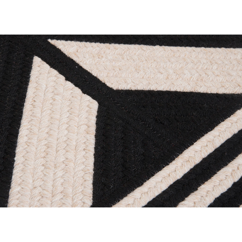 Colonial Mills Sedona Black Rectangle Indoor Reversible Area Rug - Soft Low Pile Handmade Rug with Fringe Edges