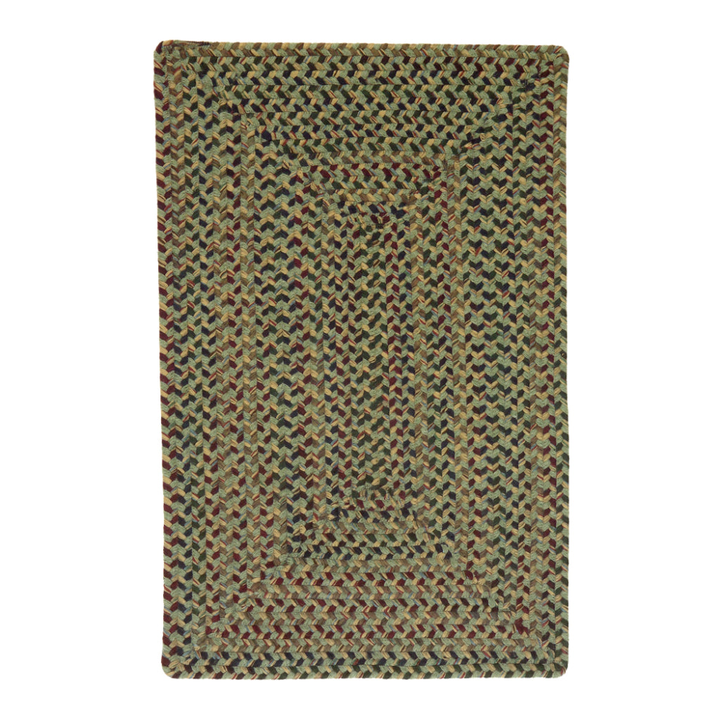 Colonial Mills Riverdale Multicolor Rectangle Indoor Area Rug - Trendy Handmade Wool Rug with Green Accent