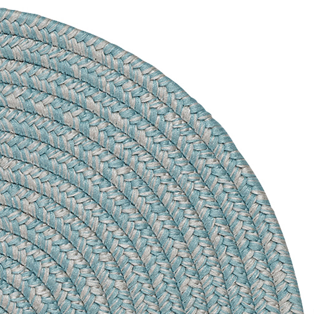 Colonial Mills Laffite Tweed Light Blue Oval Indoor / Outdoor Area Rug - Stain &amp; Fade Resistant Reversible Handmade Rug