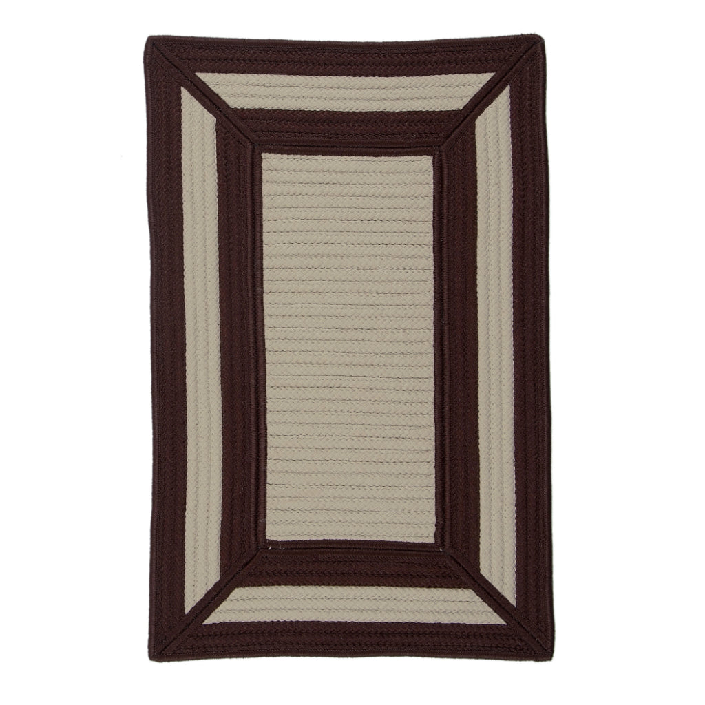 Colonial Mills Afra Indoor / Outdoor Handmade Brown Area Rug - Fade &amp; Stain Resistant Rectangle / Square Low Pile Rug