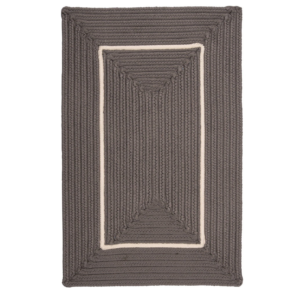 Colonial Mills Doodle Edge Gray Indoor / Outdoor Rectangle Area Rug - Stylish Stain Fade &amp; Resistant Reversible Rug