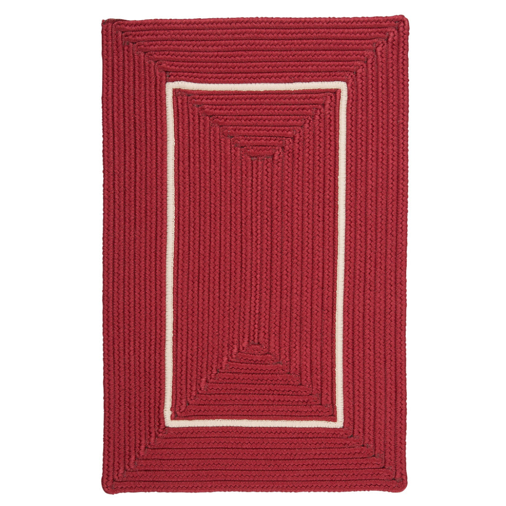 Colonial Mills Doodle Edge Red Indoor / Outdoor Rectangle Area Rug - Vibrant Stain Fade &amp; Resistant Reversible Rug
