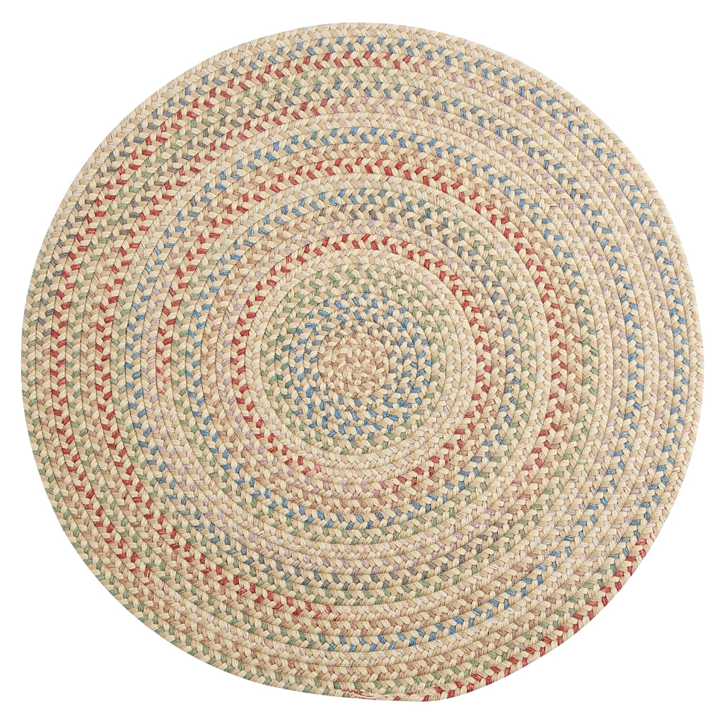 Colonial Mills Charlesgate Multicolor Handmade Round Indoor Area Rug - Elegant Braided Rug with Red &amp; Blue Accent