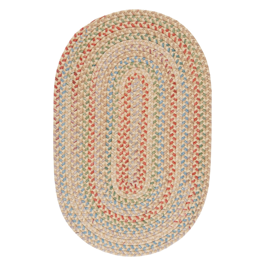 Colonial Mills Charlesgate Multicolor Handmade Oval Indoor Area Rug - Elegant Braided Rug with Red &amp; Blue Accent