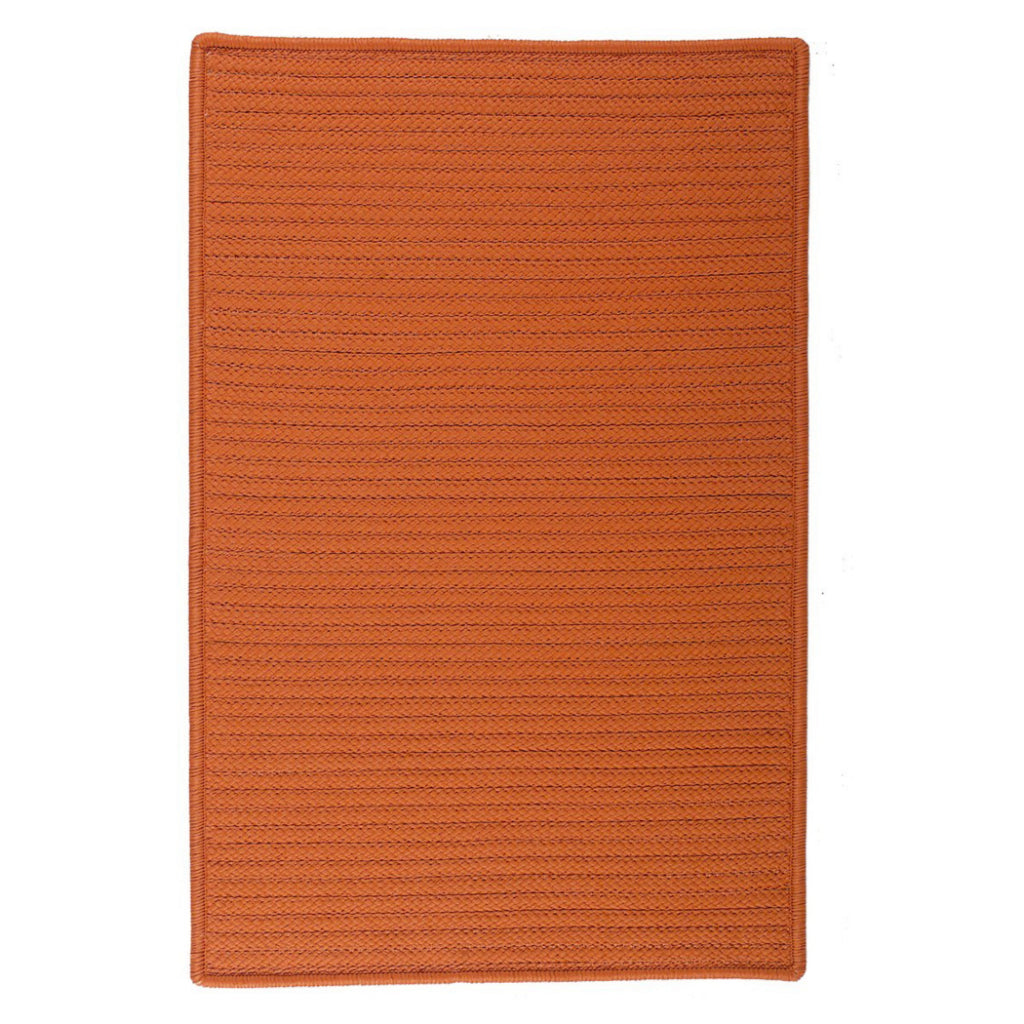 Colonial Mills Simply Home Solid Rust Rectangle Indoor / Outdoor Area Rug - Stain &amp; Fade Resistant Reversible Handmade Rug