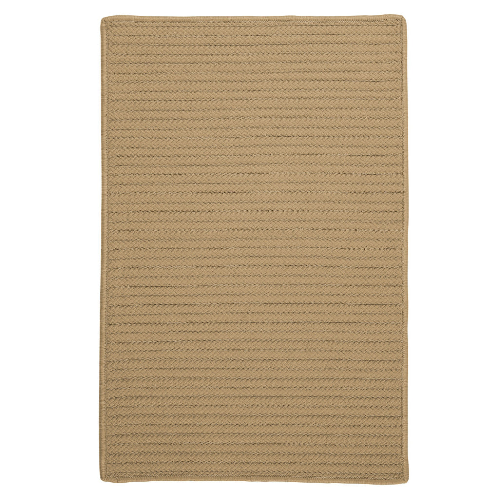 Colonial Mills Simply Home Solid Cuban Sand Rectangle Indoor / Outdoor Area Rug - Stain &amp; Fade Resistant Reversible Handmade Rug