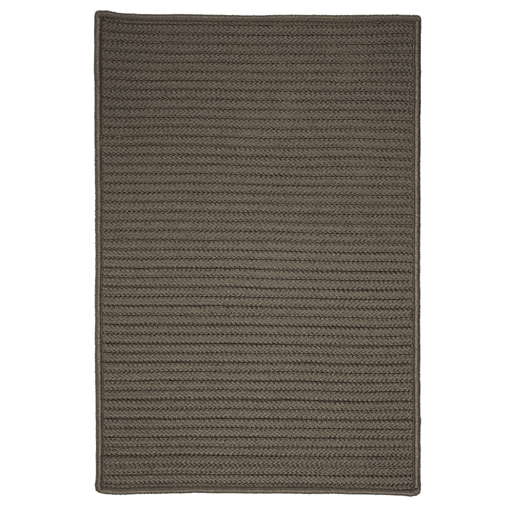 Colonial Mills Simply Home Solid Gray Rectangle Indoor / Outdoor Area Rug - Stain &amp; Fade Resistant Reversible Handmade Rug
