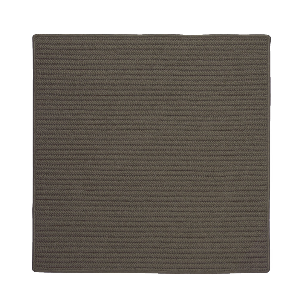 Colonial Mills Simply Home Solid Gray Square Indoor / Outdoor Area Rug - Stain &amp; Fade Resistant Reversible Handmade Rug