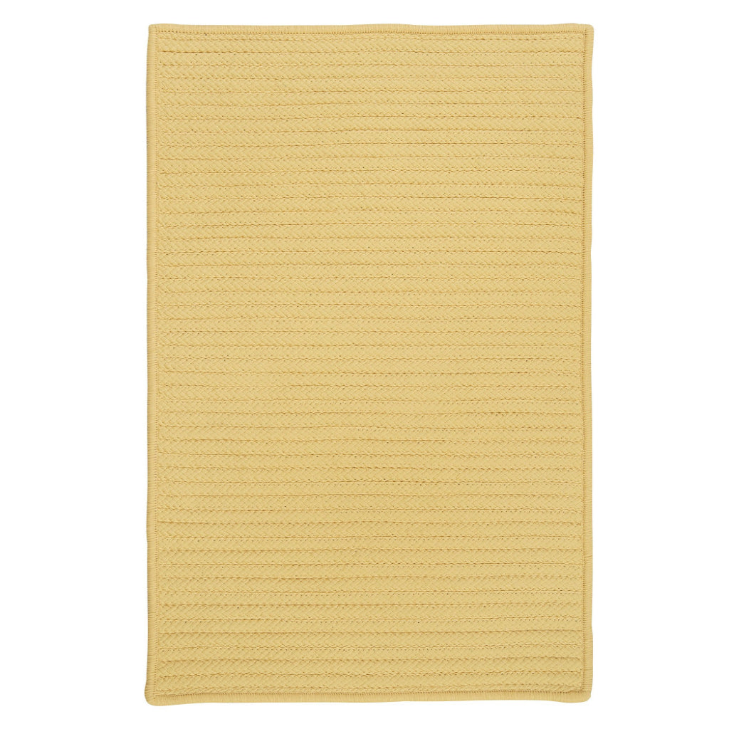 Colonial Mills Simply Home Solid Pale Banana Rectangle Indoor / Outdoor Area Rug - Stain &amp; Fade Resistant Reversible Handmade Rug