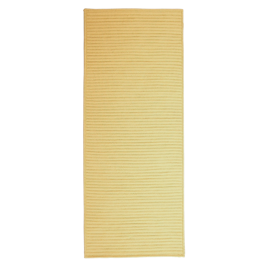 Colonial Mills Simply Home Solid Pale Banana Rectangle Indoor / Outdoor Runner - Stain &amp; Fade Resistant Reversible Handmade Rug