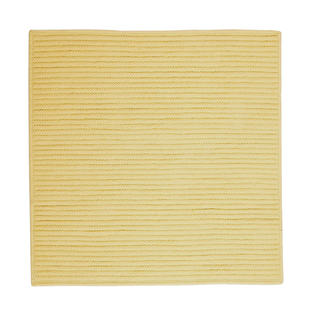 Colonial Mills Simply Home Solid Pale Banana Square Indoor / Outdoor Area Rug - Stain &amp; Fade Resistant Reversible Handmade Rug