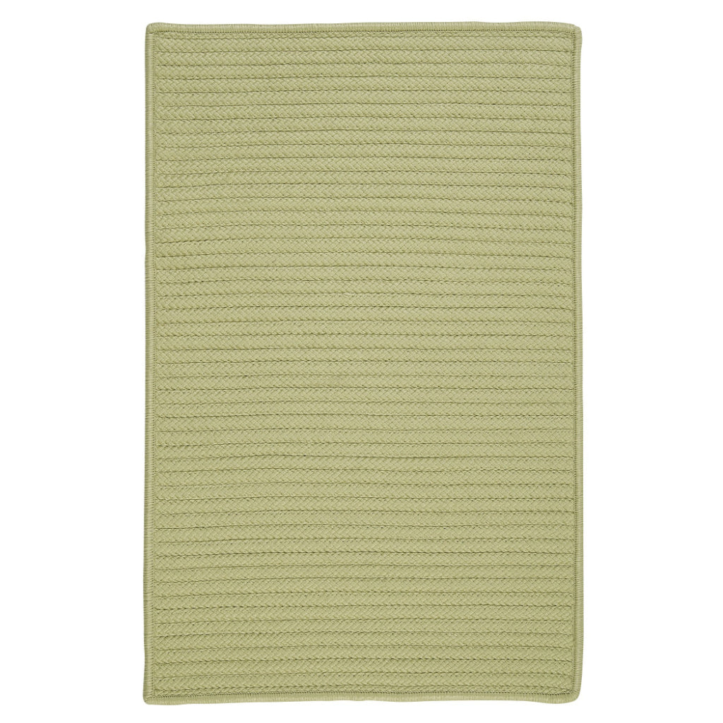 Colonial Mills Simply Home Solid Celery Rectangle Indoor / Outdoor Area Rug - Stain &amp; Fade Resistant Reversible Handmade Rug