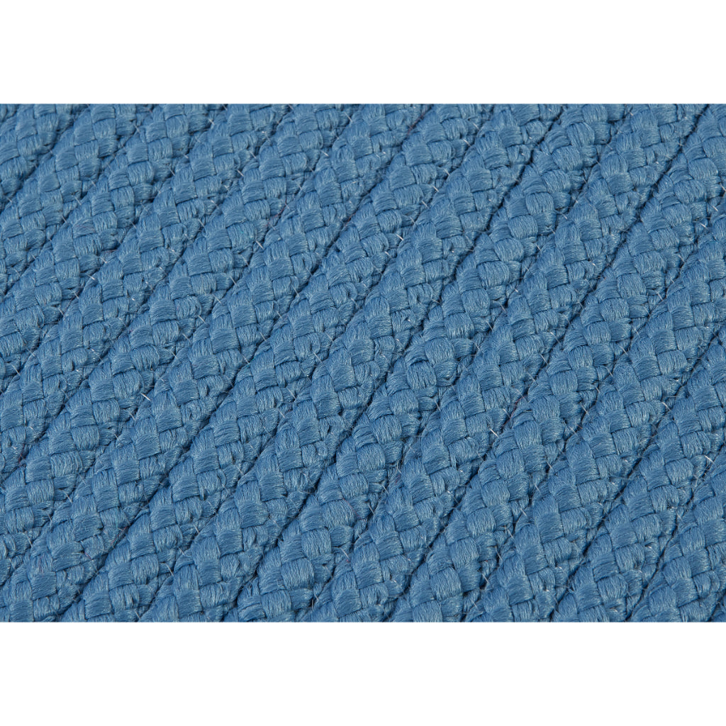 Colonial Mills Simply Home Solid Blue Ice Rectangle Indoor / Outdoor Runner - Stain &amp; Fade Resistant Reversible Handmade Rug