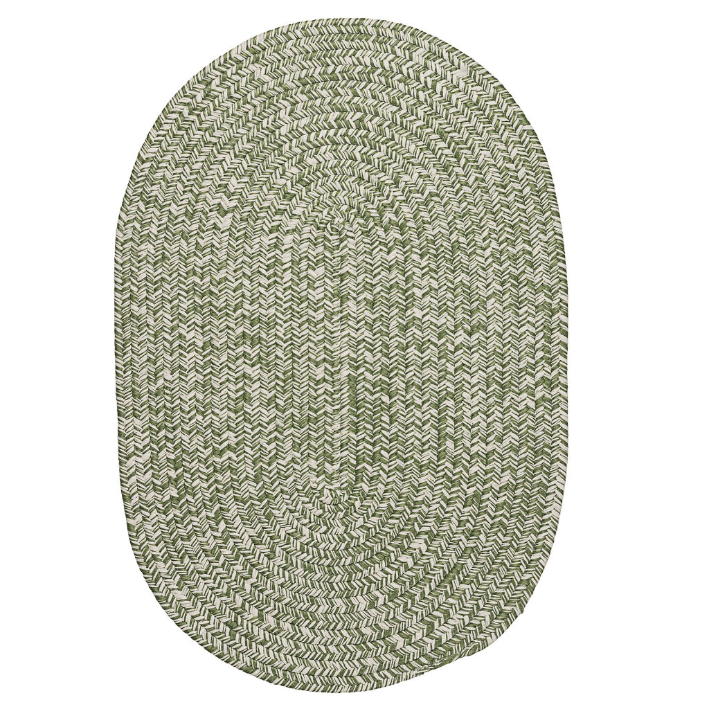 Colonial Mills Howell Tweed Green Oval Indoor / Outdoor Area Rug - Stain and Fade Resistant Handmade Rug