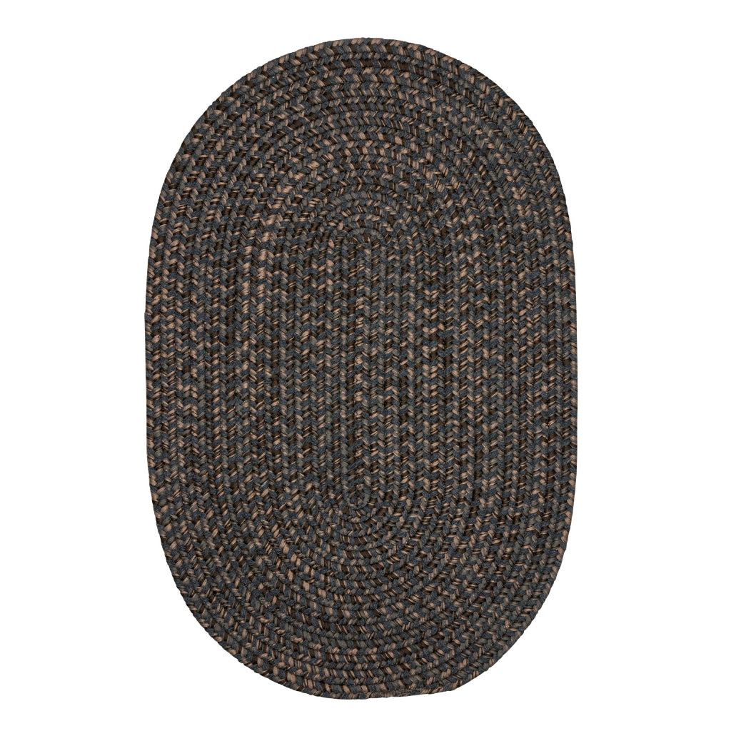 Colonial Mills Hayward Multicolor Oval Indoor Area Rug - Exquisite Handmade Braided Rug with Gray Accent