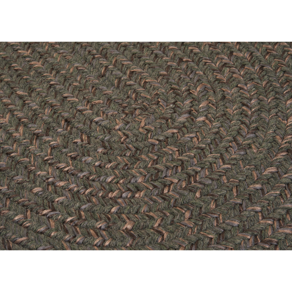 Colonial Mills Hayward Olive Oval Indoor Area Rug - Trendy Handmade Braided Reversible Rug