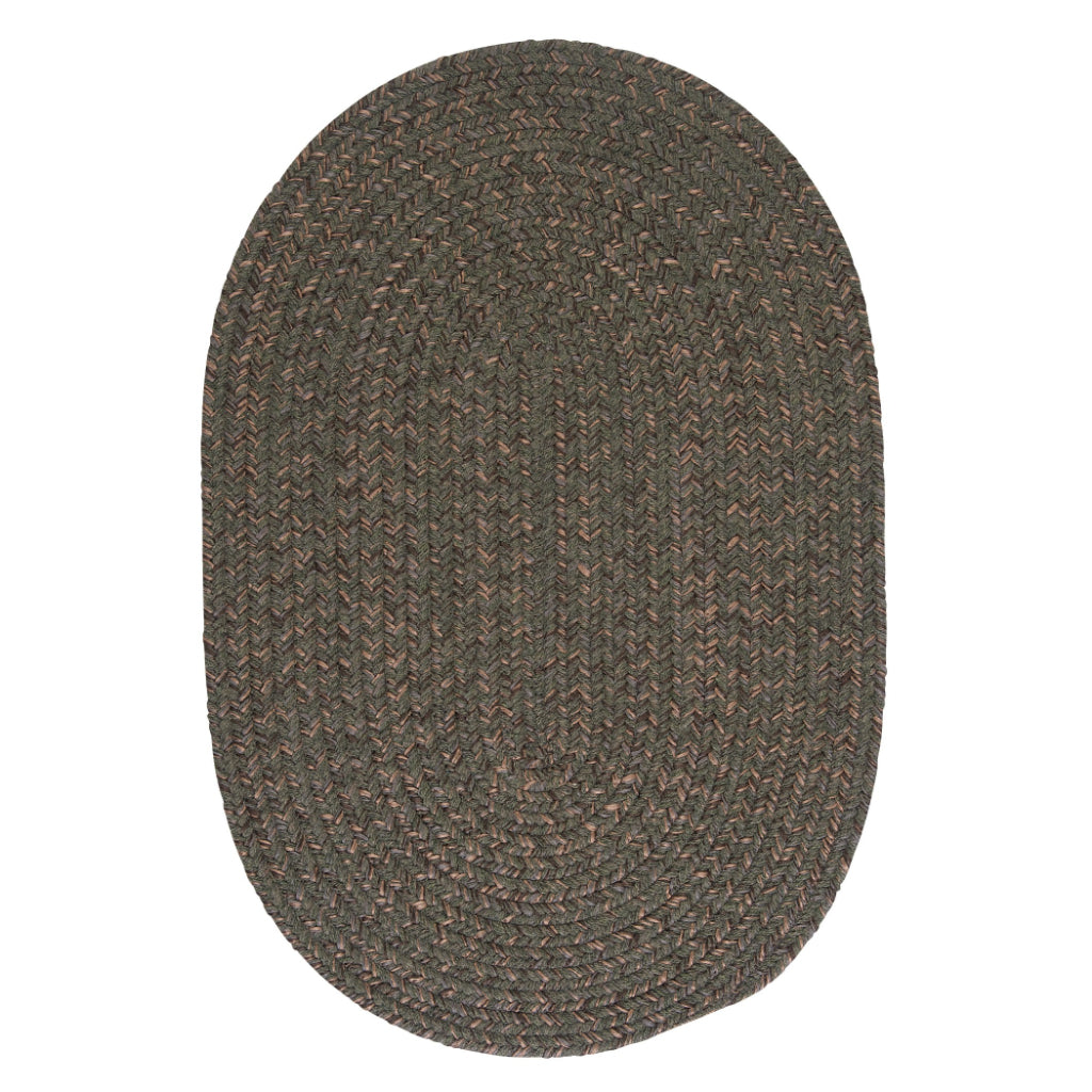 Colonial Mills Hayward Olive Oval Indoor Area Rug - Trendy Handmade Braided Reversible Rug