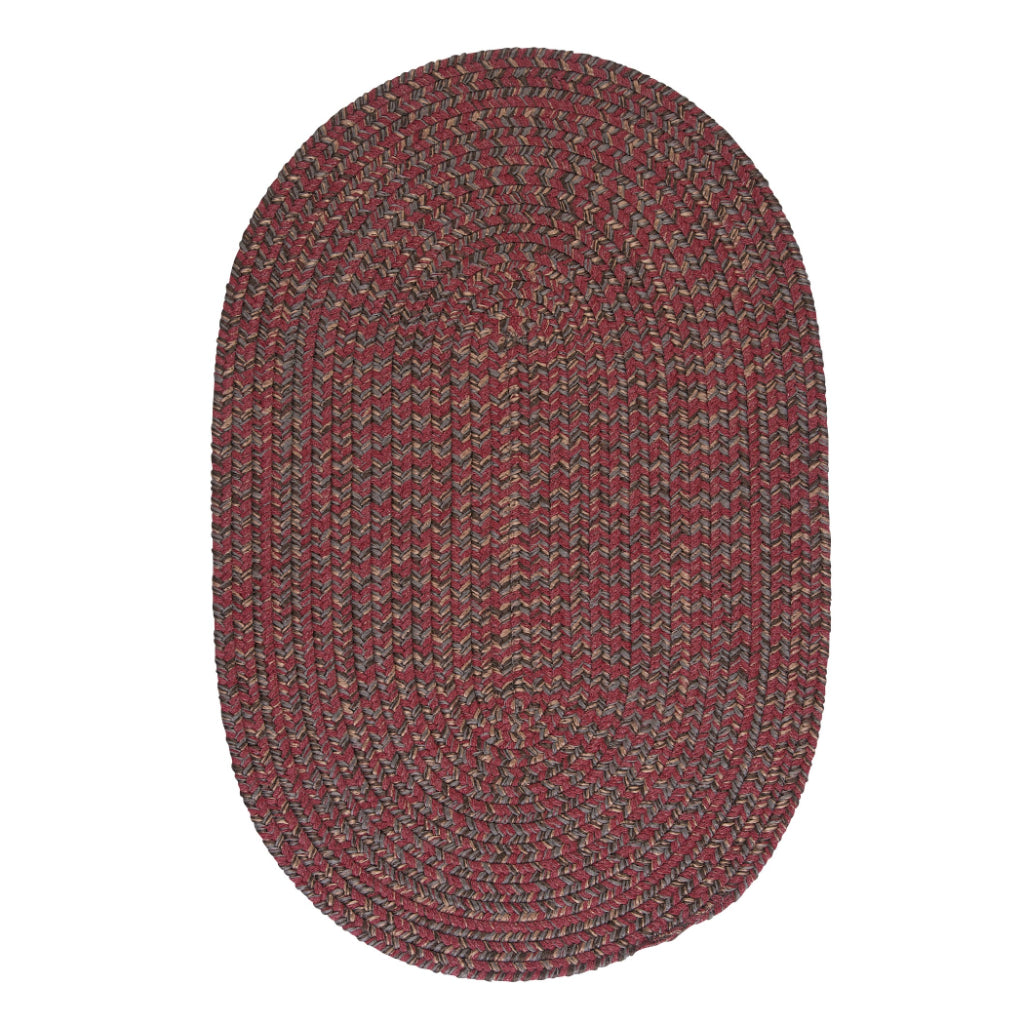 Colonial Mills Hayward Berry Oval Indoor Area Rug - Vibrant Handmade Braided Reversible Rug