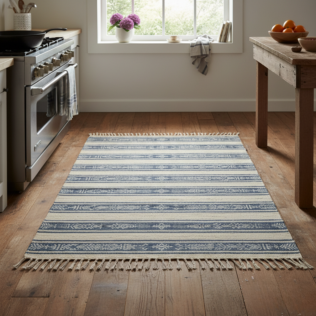 rug in the kitchen