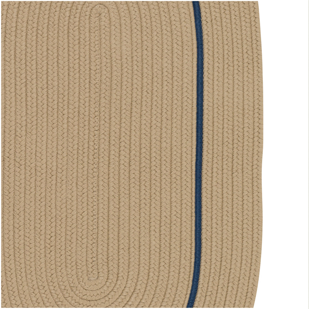 Colonial Mills Lifestyle Accent Border Cuban Sand Oval Indoor / Outdoor Area Rug - Stain &amp; Fade Resistant Reversible Kids Rug