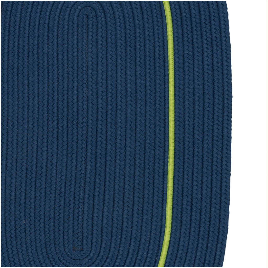 Colonial Mills Lifestyle Accent Border Lightning Blue Oval Indoor / Outdoor Area Rug - Stain &amp; Fade Resistant Reversible Kids Rug
