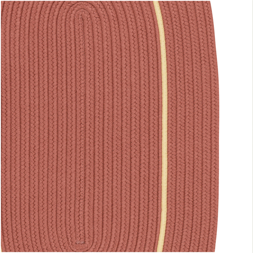Colonial Mills Lifestyle Accent Border Orange Oval Indoor / Outdoor Area Rug - Stain &amp; Fade Resistant Reversible Kids Rug