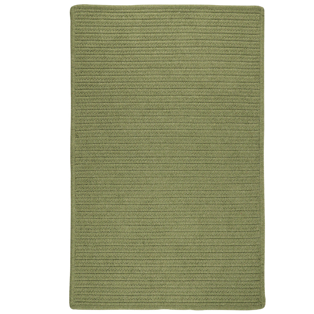 Colonial Mills Sunbrella Solid Basil Rectangle Indoor / Outdoor Area Rug - Stain &amp; Fade Resistant Reversible Handmade Rug