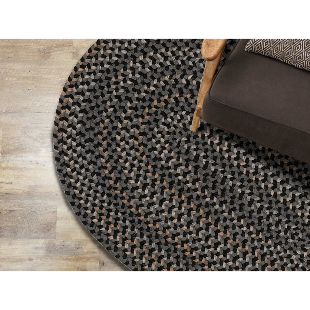 Colonial Mills Tinta Two-Color Oval Indoor Area Rug - Elegant &amp; Cozy Reversible Handmade Rug with Black &amp; Gray Accent