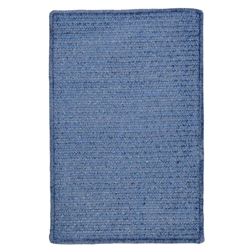 Colonial Mills Simple Chenille Petal Blue Rectangle Indoor Area Rug - Trendy Reversible Kids Room Rug