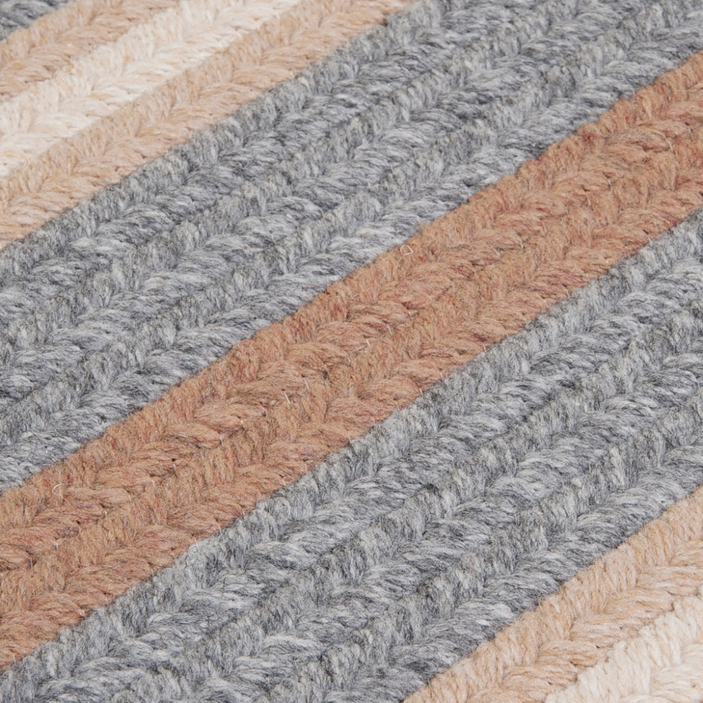 Colonial Mills Elmdale Multicolor Indoor Reversible Runner - Stylish Braided Handmade Runner with Beige &amp; Gray Stripes