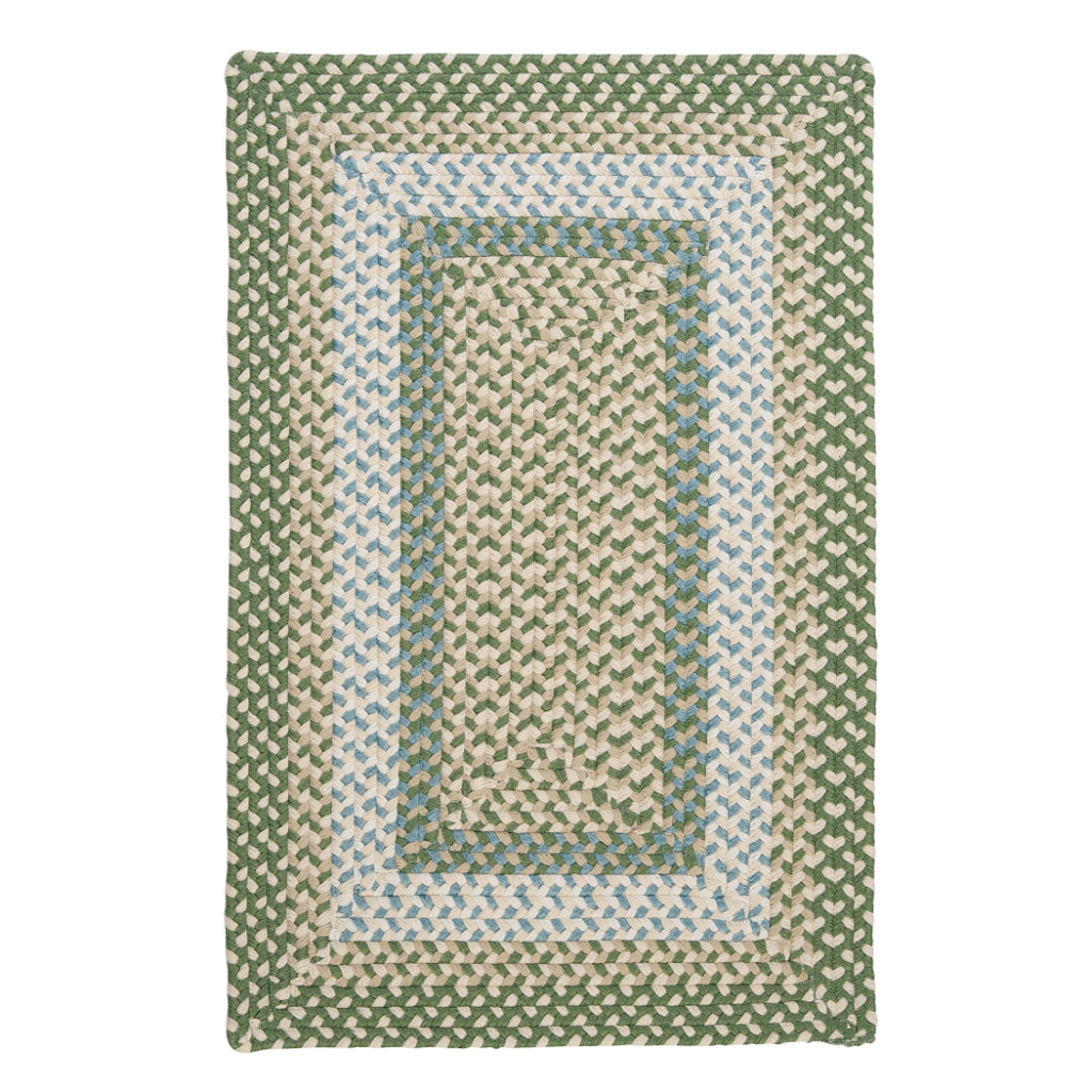 Colonial Mills Montego Multicolor Rectangle Indoor / Outdoor Area Rug - Stain &amp; Fade Resistant Reversible Rug with Green Accent