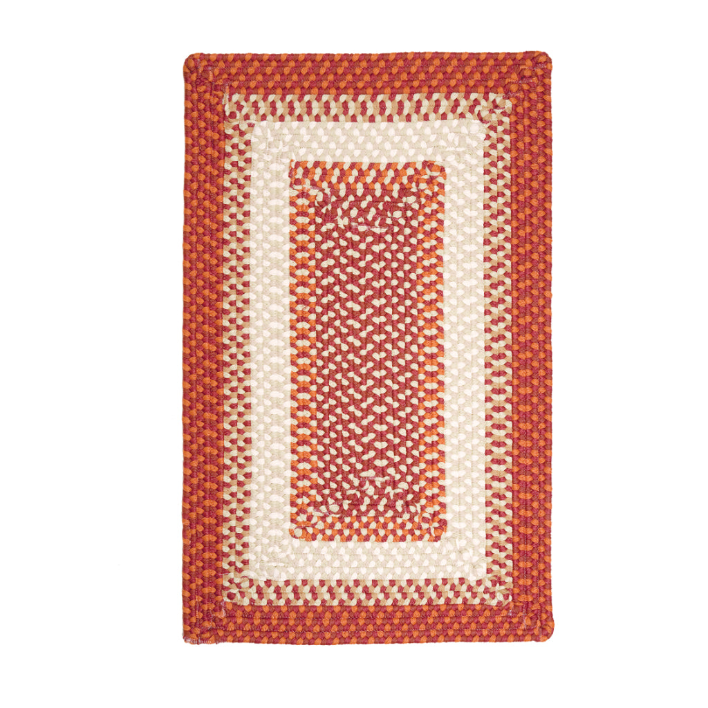 Colonial Mills Montego Bonfire Rectangle Indoor / Outdoor Area Rug - Stain &amp; Fade Resistant Reversible Handmade Rug