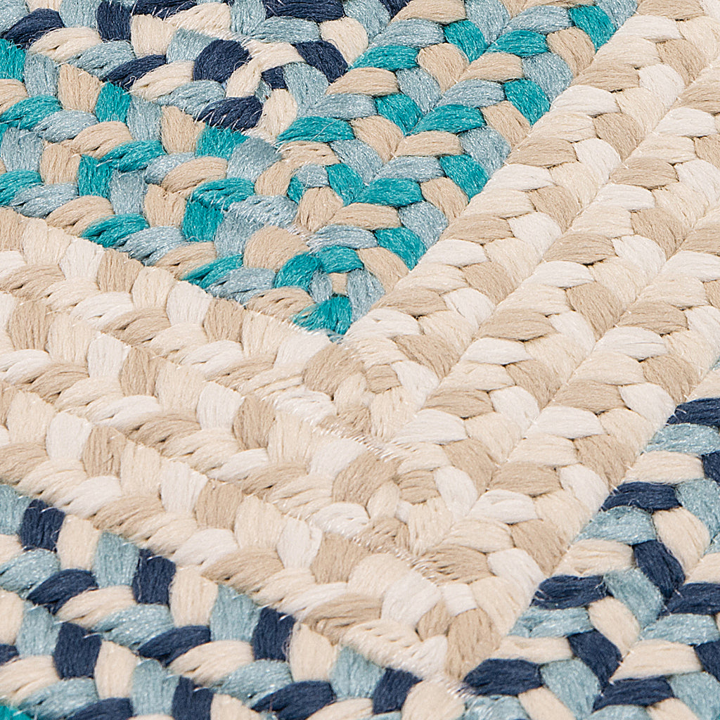 Colonial Mills Montego Oceanic Square Indoor / Outdoor Area Rug - Stain &amp; Fade Resistant Reversible Handmade Rug