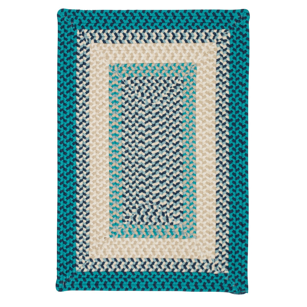 Colonial Mills Montego Oceanic Rectangle Indoor / Outdoor Area Rug - Stain &amp; Fade Resistant Reversible Handmade Rug