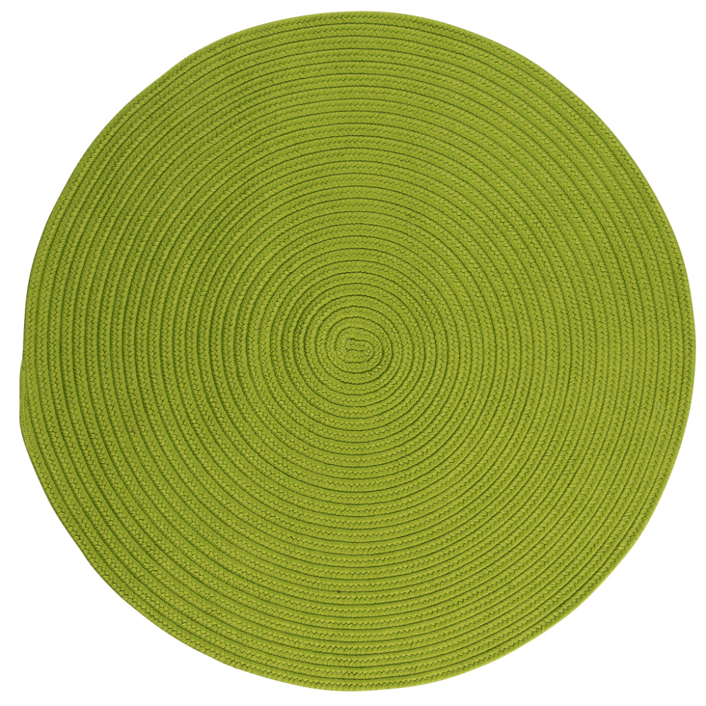 Colonial Mills Mary&#39;s Isle Light Green Round Indoor / Outdoor Area Rug - Stain and Fade Resistant Reversible Rug
