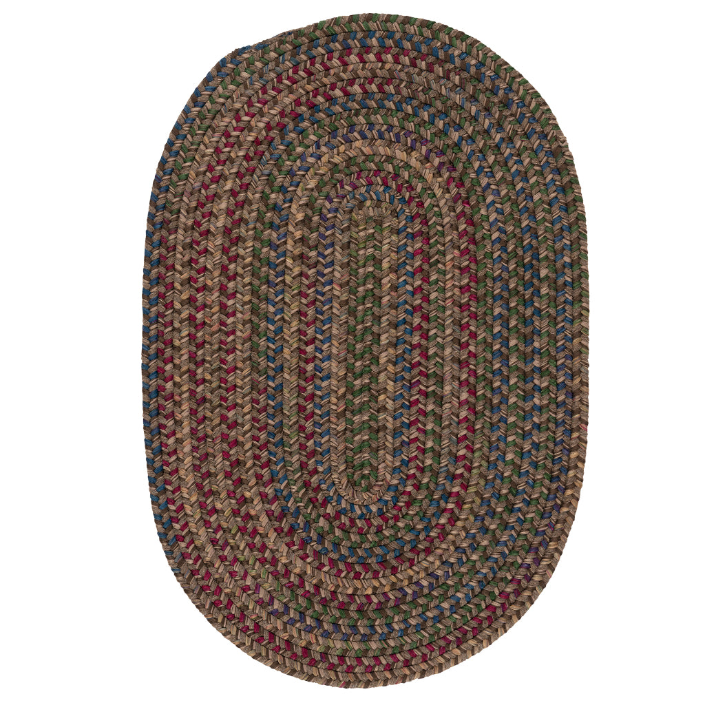 Colonial Mills Midnight Java Oval Indoor Handmade Area Rug - Cozy &amp; Reversible Braided Rug