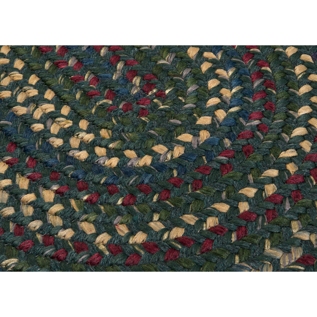 Colonial Mills Midnight Deep Forest Oval Indoor Handmade Area Rug - Exquisite &amp; Reversible Braided Rug
