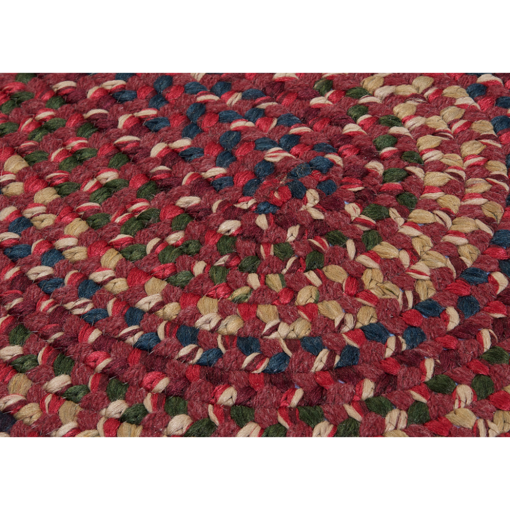 Colonial Mills Midnight Burnt Brick Oval Indoor Handmade Area Rug - Comfortable &amp; Reversible Braided Rug