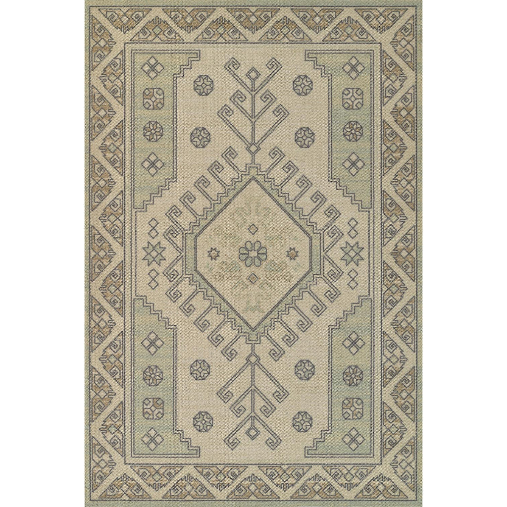 Momeni Anatolia ANA-11 Sage Indoor Rectangle Area Rug & Runner - Stylish Machine Made Rug with Modern Tribal Design Made of High Quality Wool & Nylon-