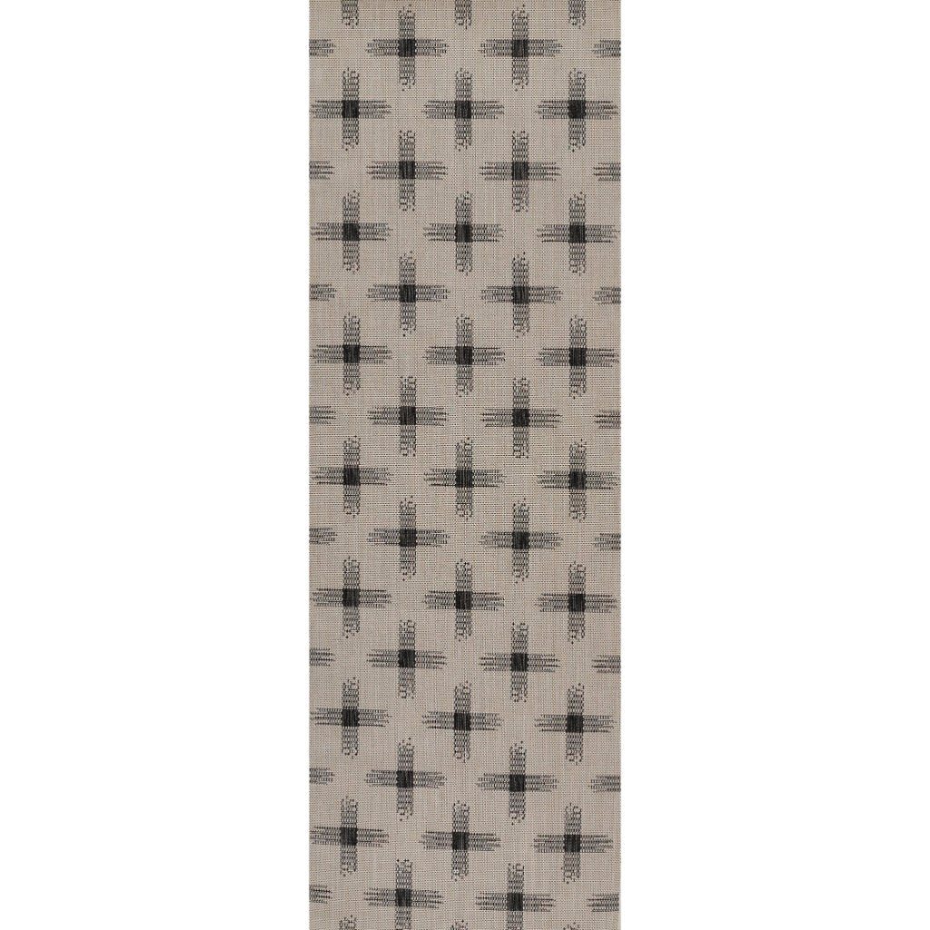 Momeni Riviera RV-08 Ivory Rectangle Indoor / Outdoor Power Loomed Runner - Stylish & Versatile Washable Living Room, Porch & Patio Runner-