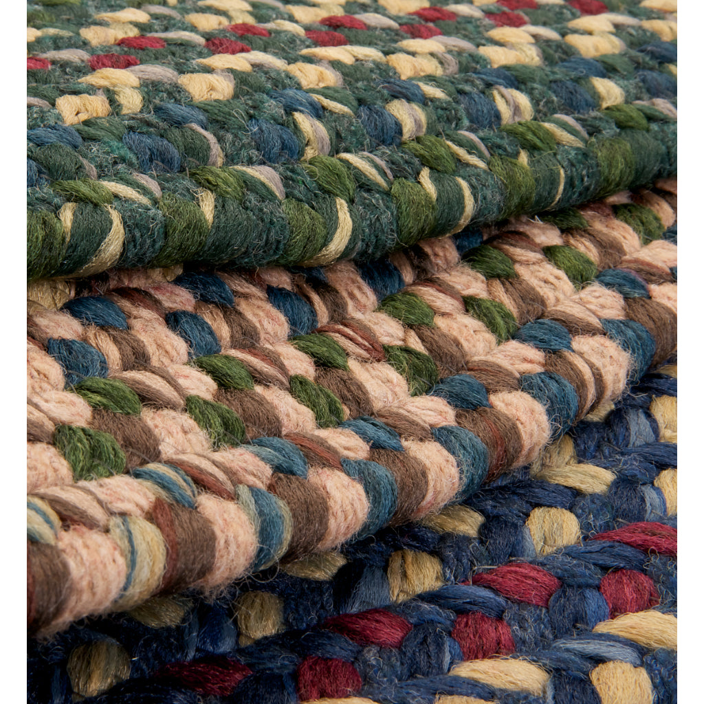 Colonial Mills Midnight Deep Forest Indoor Handmade Stair Tread - Vibrant &amp; Reversible Braided Rug