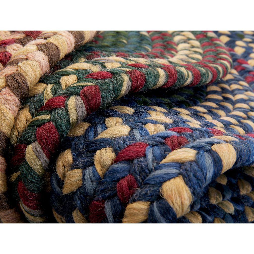 Colonial Mills Midnight Burnt Brick Oval Indoor Handmade Area Rug - Comfortable &amp; Reversible Braided Rug