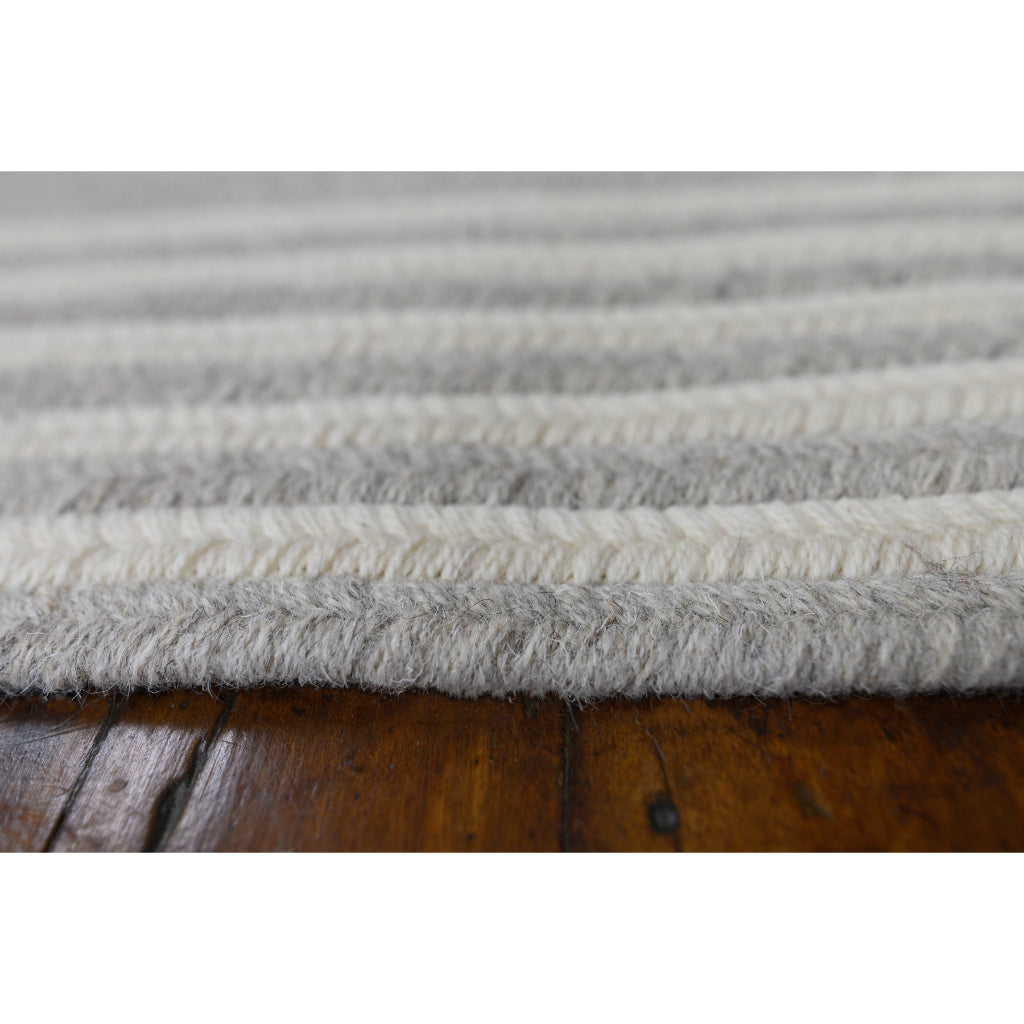 Colonial Mills Narragansett Gray Oval Indoor Area Rug - Elegant Reversible Rug Made of 100% All Natural Wool