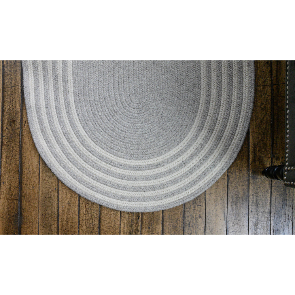 Colonial Mills Narragansett Gray Oval Indoor Area Rug - Elegant Reversible Rug Made of 100% All Natural Wool